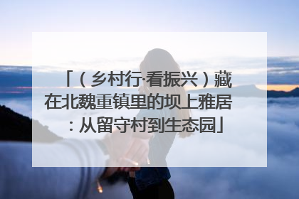 （乡村行·看振兴）藏在北魏重镇里的坝上雅居：从留守村到生态园
