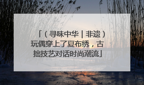 （寻味中华｜非遗）玩偶穿上了夏布绣，古拙技艺对话时尚潮流