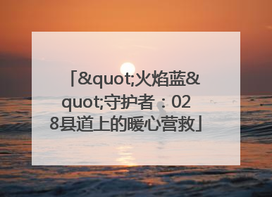 "火焰蓝"守护者：028县道上的暖心营救