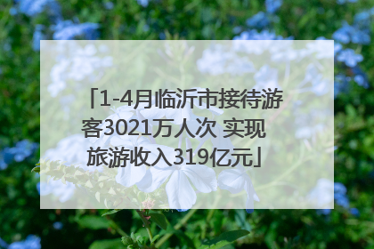 1-4月临沂市接待游客3021万人次 实现旅游收入319亿元