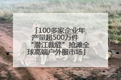 100多家企业年产量超500万件 “潜江裁缝”抢滩全球高端户外服市场