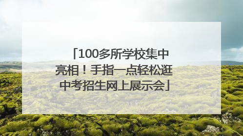 100多所学校集中亮相！手指一点轻松逛中考招生网上展示会