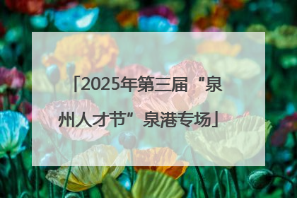2025年第三届“泉州人才节”泉港专场