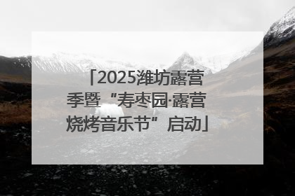 2025潍坊露营季暨“寿枣园·露营烧烤音乐节”启动