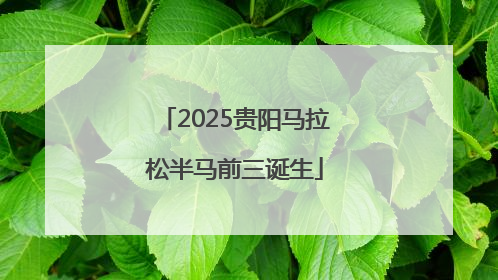 2025贵阳马拉松半马前三诞生