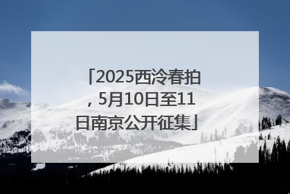 2025西泠春拍，5月10日至11日南京公开征集