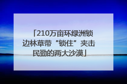 210万亩环绿洲锁边林草带“锁住”夹击民勤的两大沙漠