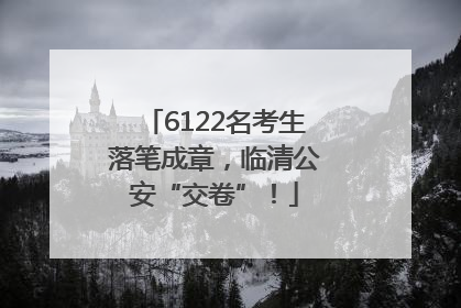 6122名考生落笔成章，临清公安“交卷”！