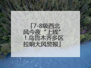 7-8级西北风今夜“上线”！乌鲁木齐多区拉响大风警报