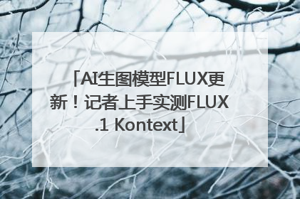 AI生图模型FLUX更新！记者上手实测FLUX.1 Kontext