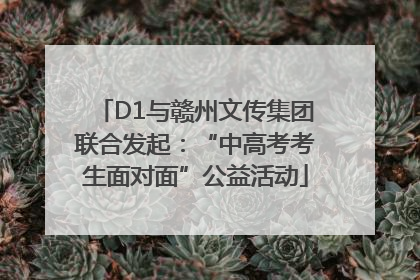 D1与赣州文传集团联合发起：“中高考考生面对面”公益活动
